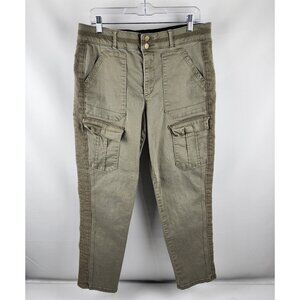 Democracy Pants Womens 14 Tan AB Solution Roll Cuff Crop Utility Pant (34x28)